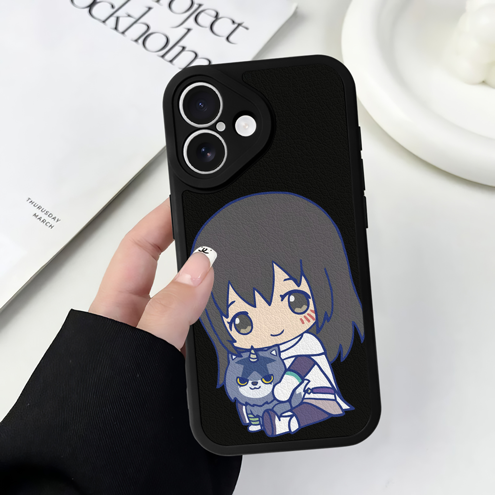 （画像用） 転スラ Regarding Reincarnated to Slime 【iPhone 16シリーズ対応】シリコンスマホケース（レザー調） 材質：シリコン